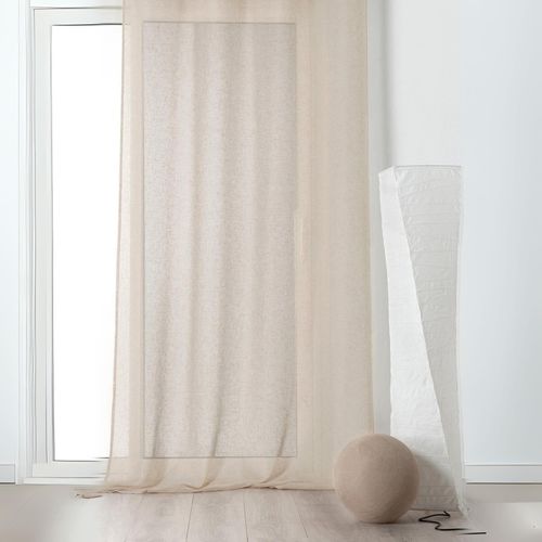 Rideau Voilage Tamisant En Poly-lin - 145x240 Cm - Ecru