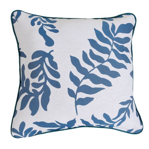 Coussin Feuillage Style Henri Matisse - 45x45 Cm - Bleu