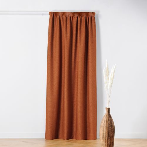 Rideau Thermique à Galon Fronceur - Effet Bouclette - 140x260 Cm - Terracotta