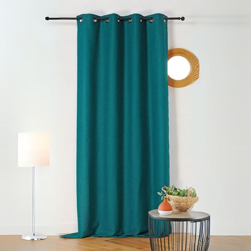 Rideau à L'aspect Texturé En Bouclette - 140x260 Cm - Turquoise