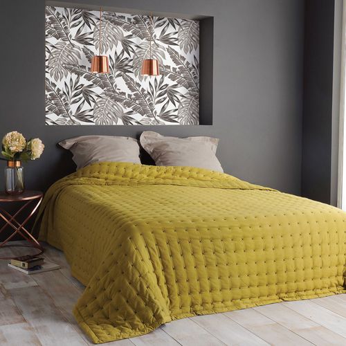 Jeté De Lit Matelassé Et Uni - 150x200 Cm - Vert Clair