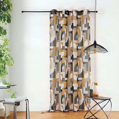 Voilage Tamisant Esprit Seventies - 145x280 Cm - Jaune