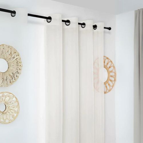 Voilage Tamisant Uni Et Doux - 145x240 Cm - Beige