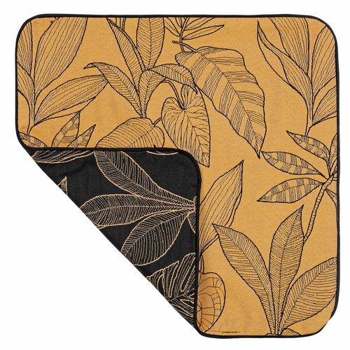 Housse De Coussin Aux Feuilles Stylisées - 40x40 Cm - Cuivre