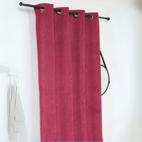 Rideau Obscurcissant Et Isolant En Velours Côtelé - 140x260 Cm - Violet