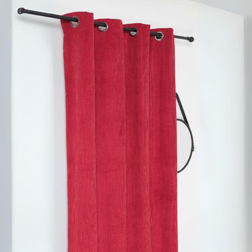 Rideau Obscurcissant Et Isolant En Velours Côtelé - 140x260 Cm - Rouge