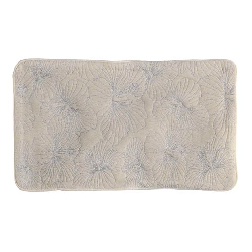 Housse De Coussin Aux Fleurs D'hibiscus - 30x50 Cm - Argent