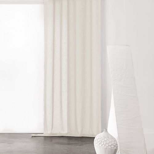 Voilage à Galon Fronceur Semi-transparent - 240x260 Cm - Blanc Cassé