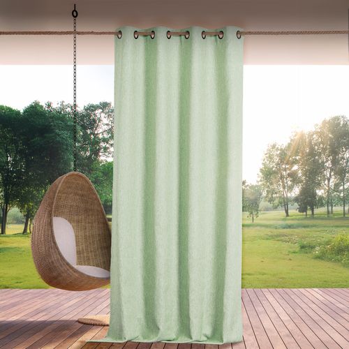 Rideau Extérieur Déperlant - Effet Chiné - 140x265 Cm - Bleu