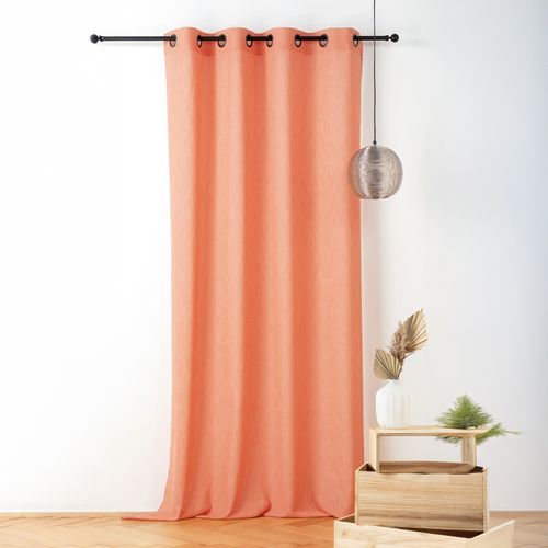 Voilage Polycoton Toucher Doux Et Souple - 140x240 Cm - Orange