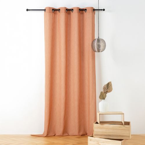 Voilage Polycoton Toucher Doux Et Souple - 140x240 Cm - Marron Brun