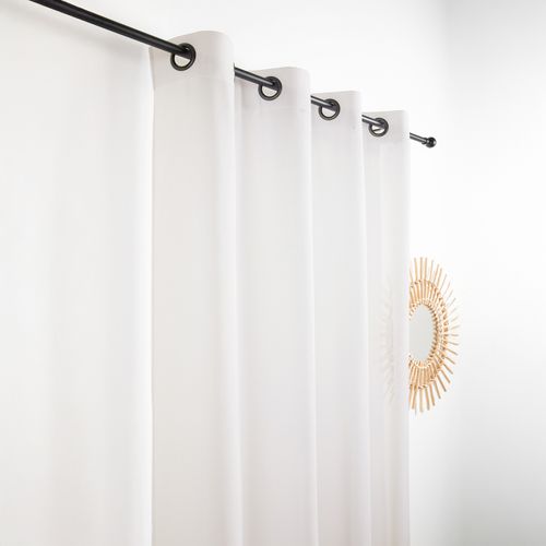 Voilage - Effet Naturel Avec Fils En Relief - 145x240 Cm - Ecru