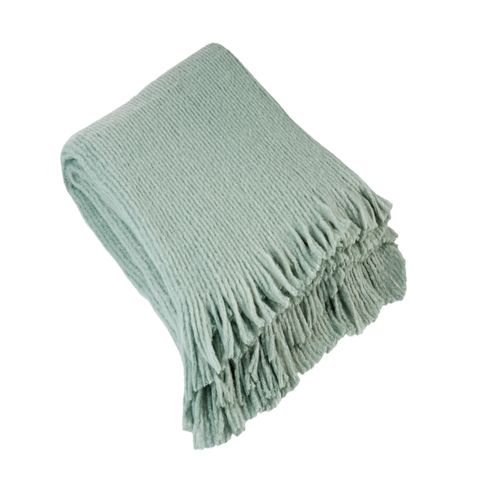 Plaid Maille - Effet Laine Tricotée - 130x160 Cm - Vert