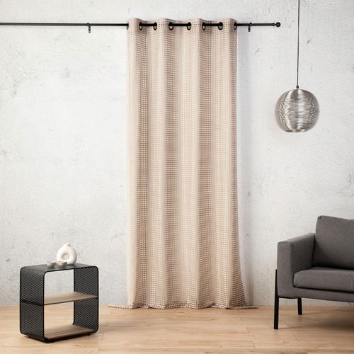 Voilage Maille Ajourée à Oeillets - 140x260 Cm - Naturel