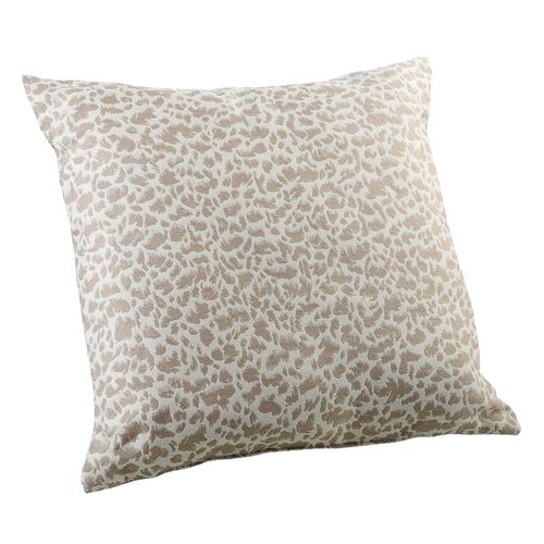 Coussin Jacquard Abstrait Texturé Style Naturel - 45x45 Cm - Beige