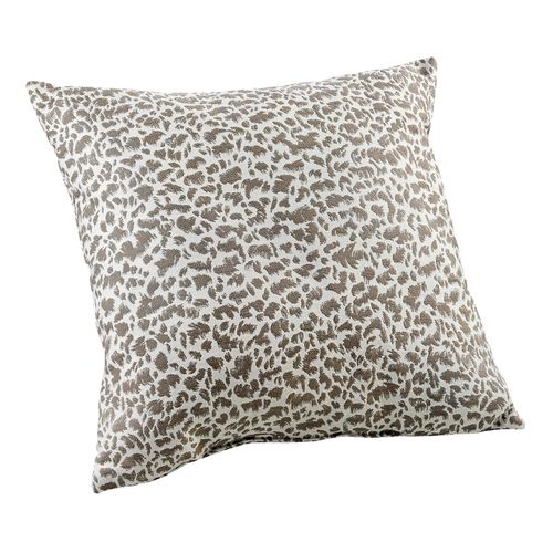 Coussin Jacquard Abstrait Texturé Style Naturel - 45x45 Cm - Taupe