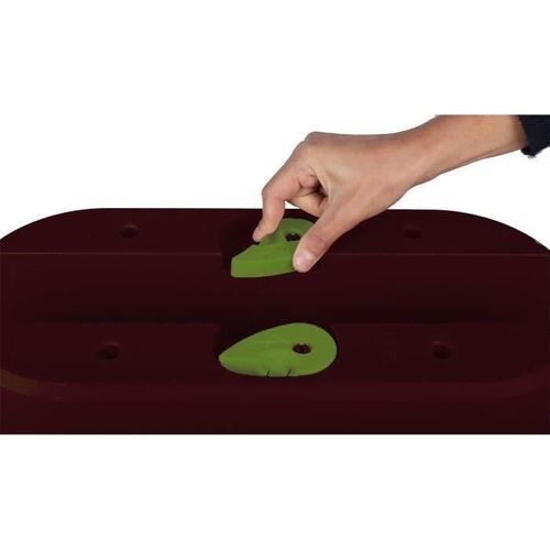 Jardinière Cavalière Osaka 19,5 L - Rouge Bourgogne - Pour Balcons Et Rambardes