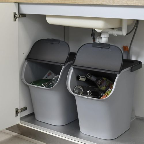 Poubelle De Tri 40l Gris - 010612 G.bt/g.a