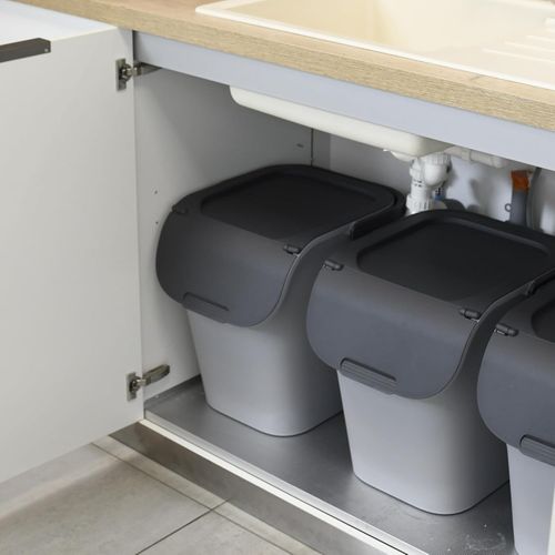 Poubelle De Tri 40l Gris - 010612 G.bt/g.a