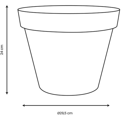 Pot De Fleur Rond - Toscane - D. 30 Cm - 10 L - Intérieur/extérieur - D. 29,5 X H.24 Cm - Bleu Jean
