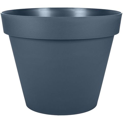 Pot De Fleur Rond - Toscane - D. 30 Cm - 10 L - Intérieur/extérieur - D. 29,5 X H.24 Cm - Bleu Jean