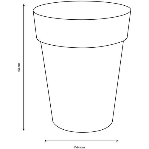 Vase Mi-haut Rond - Toscane - D. 44 Cm - 50 L - Pré-percé - D. 44 X H. 53 Cm - Bleu Jean