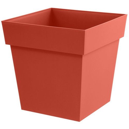 Pot De Fleurs Carré - Toscane - 32 Cm - 22 L - Intérieur / Extérieur - 32 X 32 X H.32 Cm - Orange T