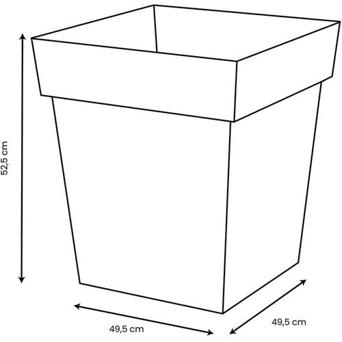 Pot De Fleur Carré - Toscane - 50 Cm - 87 L - Intérieur / Extérieur - 49,5 X 49,5 X H.52,5 Cm - Ble