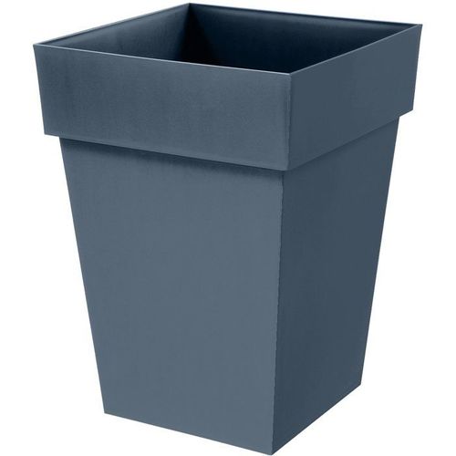 Pot De Fleur Mi-haut Carré - Toscane - 40 Cm - 51 L - 39 X 39 X H. 53 Cm - Bleu Jean