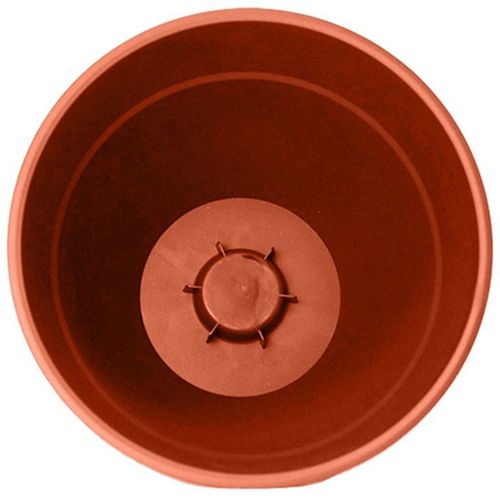 Pot De Fleur Rond - Osaka - D. 40 Cm - 28,3 L - Orange Terre