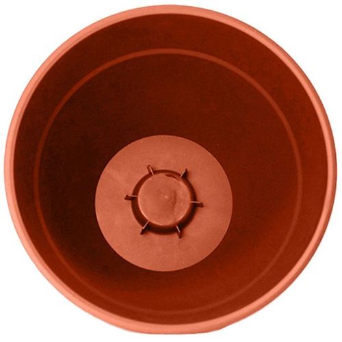 Pot De Fleur Rond - Osaka - D. 50 Cm - 56,8 L - Intérieur/extérieur - Orange Terre