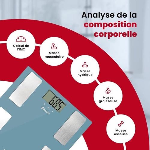 Pèse-personne Terraillon Électronique - Smart Connect Bt - Analyse Composition Corporelle Et Imc