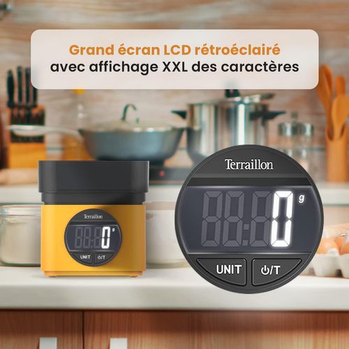Balance De Cuisine Électronique 5kg - 1g Jaune - 15202