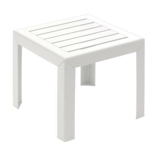 Table Basse - Miami - Blanc - 40x40 - Résine