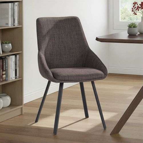 Chaise tissu BAXTER gris