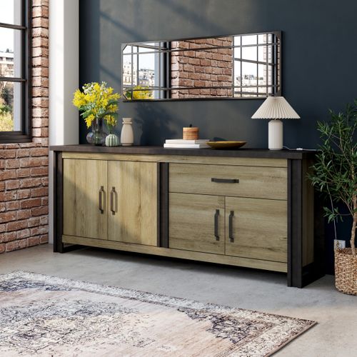 Buffet L.224 cm BAXTER imitation chêne