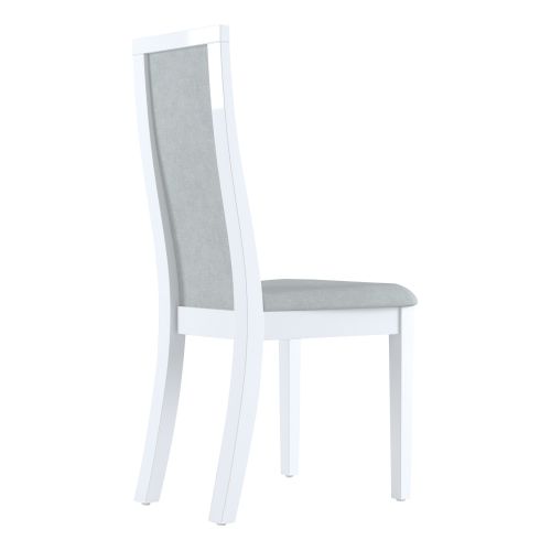 Chaise INSTA blanc brillant/ décor chêne