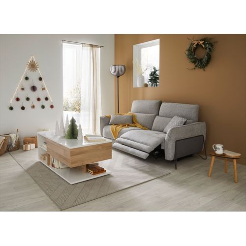 Table basse INSTA blanc brillant/ décor chêne