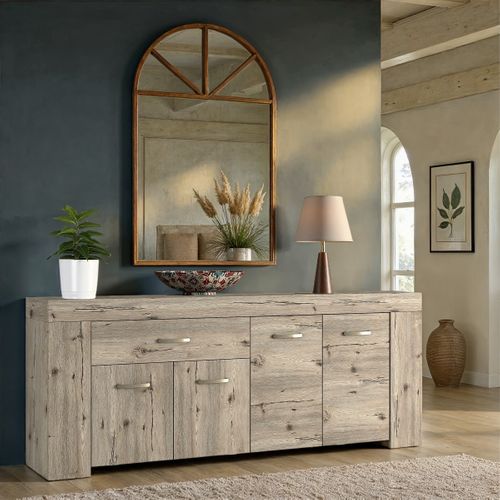 Buffet 4 portes / 1 tiroir FOREST Imitation chêne