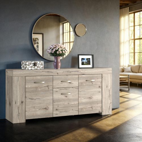 Buffet 3 portes / 1 tiroir FOREST Imitation chêne