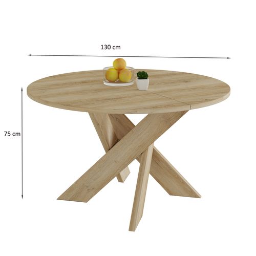 Table ronde DAVIS Imitation chêne