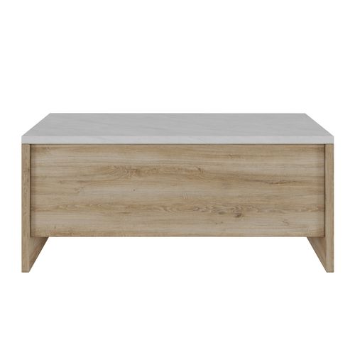 Table basse relevable DAVIS Imitation chêne