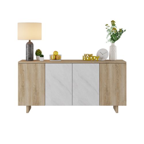 Buffet 4 portes DAVIS Imitation chêne