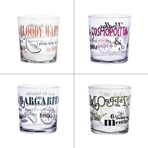 Boîte De 4 Verres à Cocktail 34,5 Cl En Verre