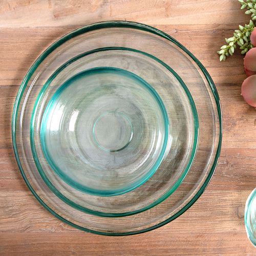 Assiette Plate Acqua 25 Cm (lot De 6) En Verre