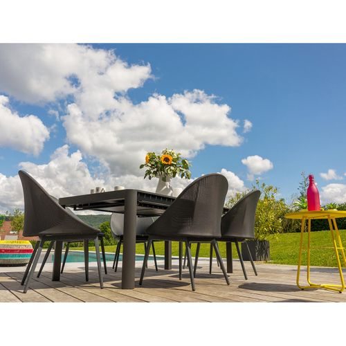 Fauteuil De Jardin En Aluminium Avec Coussin Gris Fuerta Aventura - Jardiline