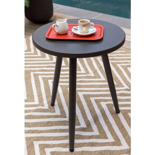 Salon De Jardin Détente En Aluminium Et Corde Tressée Gris Amorgos - 2 Places