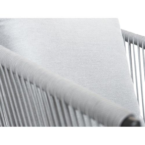 Salon De Jardin Détente En Aluminium Et Corde Tressée Gris Amorgos - 2 Places