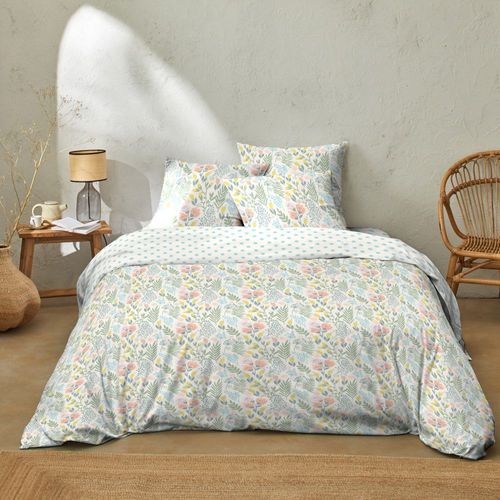 Housse De Couette 220x240 Cm + 2 Taies D'oreiller 63x63 Cm Coton 51 Fils Lila Multico