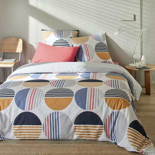 Housse De Couette 220x240 Cm + 2 Taies 100% Coton 51 Fils Liviau Tea Rose